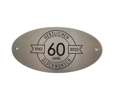 WIENS3D - Personalisiertes Schild - Gartenbank Geburtstag Geschenk zum Jubiläum Jahrestag Silberhochzeit Goldene Hochzeit Feiertag Rente Kollegen Firmengeschenk Rentnerbank Grabschild von WIENS3D
