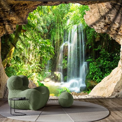 WIERAEM Wald Wandteppich Natur Wasserfall Wasser Wandtuch Groß GrüN Höhle Landschaft Wandbehang Geeignet für Wohnzimmer Schlafzimmer und Arbeitszimmer Dekoration 200X150cm WIERAEM Wald Wandteppich Natur Wasserfall Wasser Wandtuch Groß GrüN Höhle Landschaft Wandbehang Geeignet für Wohnzimmer Schlafzimmer und Arbeitszimmer Dekoration 200X150cm von WIERAEM