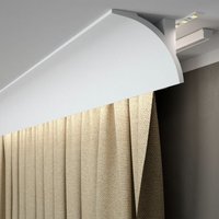 Wiesemann - Lichtleiste 'QL011' (Mardom Decor) - Stuckleiste / Vorhangleiste für indirekte Beleuchtung (aus hochfestem Polyurethan) inkl. von WIESEMANN