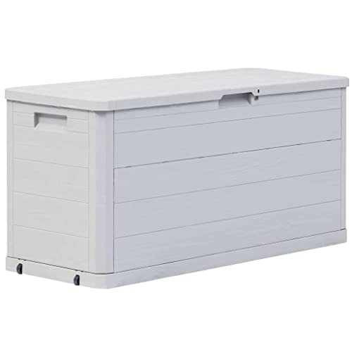 WIFESE 117x45x56 cm Garten Aufbewahrungsbox 280 L Gartentruhe Auflagenbox Kissenbox Box mit Deckel Outdoor Gartenboxen Abschließbare Box Gartenschrank Storage Boxes Hellgrau Kunststoff Holzoptik WIFESE 117x45x56 cm Garten Aufbewahrungsbox 280 L Gartentruhe Auflagenbox Kissenbox Box mit Deckel Outdoor Gartenboxen Abschließbare Box Gartenschrank Storage Boxes Hellgrau Kunststoff Holzoptik von WIFESE