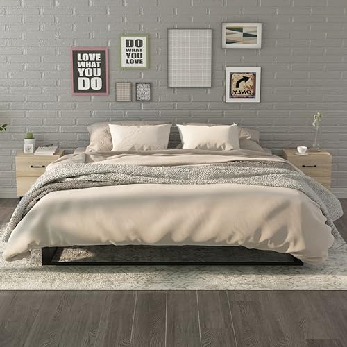 WIFESE 2er Set 40x35x47,5 cm Nachttisch mit 2 Schubladen Holzwerkstoff Metallbeinen Nachtkästchen Nachtschrank Sonoma Eiche Bedside Table Nachtkommode Kommode WIFESE 2er Set 40x35x47,5 cm Nachttisch mit 2 Schubladen Holzwerkstoff Metallbeinen Nachtkästchen Nachtschrank Sonoma Eiche Bedside Table Nachtkommode Kommode von WIFESE