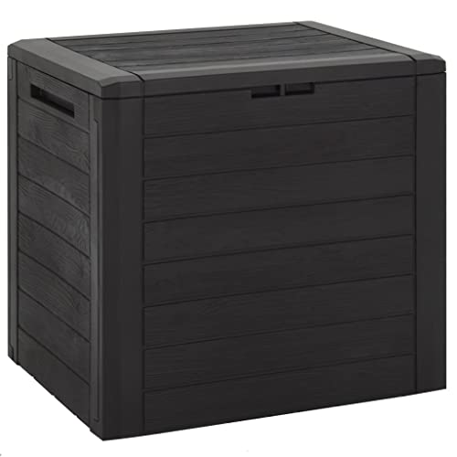 WIFESE 58,5x46x55 cm Gartentruhe Garten Aufbewahrungsbox 140 L Auflagenbox Kissenbox Box mit Deckel Gartenboxen Storage Boxes Abschließbare Box Mülltonnenbox Braun Polypropylen von WIFESE