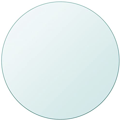 WIFESE 60 cm Tischplatte aus GehäRtetem Glas Couchtisch Esstisch Glasplatte Multiplex Platte Glasplatte Tischplatte Rund Tabletop KüChenplatte Arbeitsplatte Glasscheiben Rund Tischplatten Rund von WIFESE