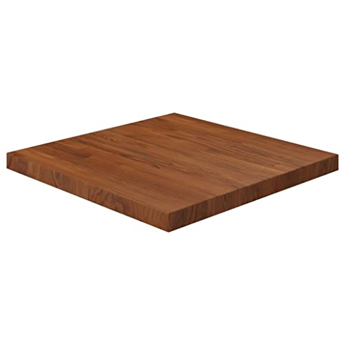WIFESE 60x60x4cm Tischplatte Quadratisch Dunkelbraun Couchtisch Esstisch Holzplatte Massiv Tabletop Massivholzplatte Tischplatte Massivholz Tischplatte Eiche Tischplatte Holz Behandelte Eiche von WIFESE