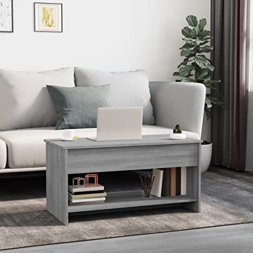WIFESE Couchtisch Höhenverstellbar Sofatisch Beistelltisch Multifunktional Wohnzimmertisch Möbelstück für Zimmer Heimdekoration Minimalistischen Look Grau Sonoma 102x50x52,5 cm WIFESE Couchtisch Höhenverstellbar Sofatisch Beistelltisch Multifunktional Wohnzimmertisch Möbelstück für Zimmer Heimdekoration Minimalistischen Look Grau Sonoma 102x50x52,5 cm von WIFESE