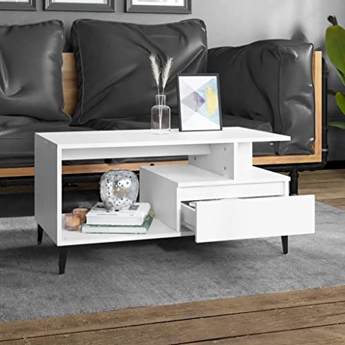 WIFESE Couchtisch Multifunktional Sofatisch Beistelltisch Wohnzimmertisch Möbelstück für Zimmer Heimdekoration Minimalistischen Look Weiß 90x49x45 cm WIFESE Couchtisch Multifunktional Sofatisch Beistelltisch Wohnzimmertisch Möbelstück für Zimmer Heimdekoration Minimalistischen Look Weiß 90x49x45 cm von WIFESE