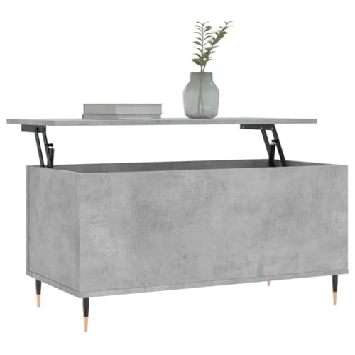 WIFESE Couchtisch Multifunktional Sofatisch Möbelstück für Zimmer Beistelltisch Wohnzimmertisch Heimdekoration Minimalistischen Look Betongrau 90x44,5x45 cm WIFESE Couchtisch Multifunktional Sofatisch Möbelstück für Zimmer Beistelltisch Wohnzimmertisch Heimdekoration Minimalistischen Look Betongrau 90x44,5x45 cm von WIFESE