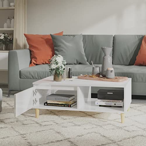 WIFESE Couchtisch Sofatisch Multifunktional Beistelltisch Wohnzimmertisch Möbelstück für Zimmer Heimdekoration Minimalistischen Look Hochglanz-Weiß 90x60x35 cm WIFESE Couchtisch Sofatisch Multifunktional Beistelltisch Wohnzimmertisch Möbelstück für Zimmer Heimdekoration Minimalistischen Look Hochglanz-Weiß 90x60x35 cm von WIFESE