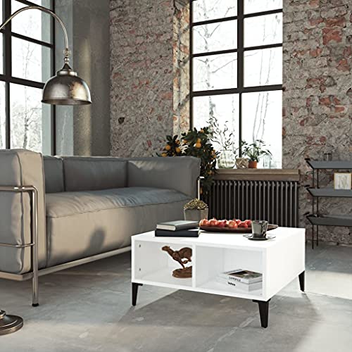 WIFESE Couchtisch mit 4 Fächer 60x60x30 cm Beistelltisch Holz Modernes Design Wohnzimmertisch Kleiner Tisch Wohnzimmer Coffee Table Robust Haltbarkeit Weiß Holzwerkstoff Metall WIFESE Couchtisch mit 4 Fächer 60x60x30 cm Beistelltisch Holz Modernes Design Wohnzimmertisch Kleiner Tisch Wohnzimmer Coffee Table Robust Haltbarkeit Weiß Holzwerkstoff Metall von WIFESE