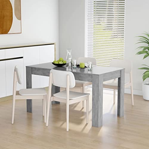 WIFESE Esstisch Betongrau 140x74,5x76 cm Holzwerkstoff EsszimmermöBel KüChe Tisch Esszimmertische KüChentisch Tischplatte KüChentisch Kleiner Tisch Wohnzimmer Esstisch Holz KüChenmöBel Dining Table von WIFESE