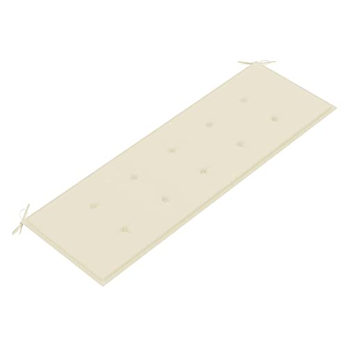 WIFESE Gartenbank-Auflage Creme 150x50x3 cm Sitzkissen Bank Bankauflage Kissen Outdoor Bierbankauflagen Sitzpolster Bank Sitzauflagen FüR BäNke Bankkissen Eckbank Auflagen von WIFESE