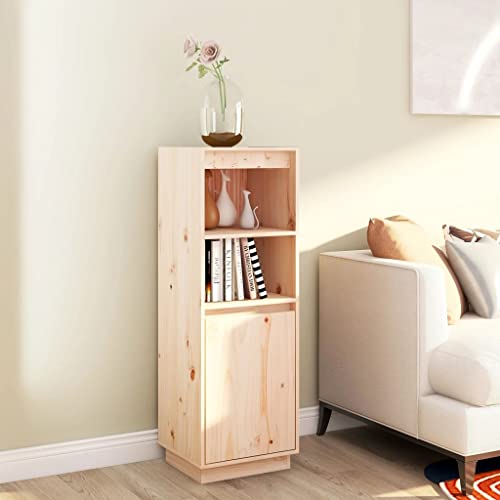 WIFESE Highboard 37x34x110 cm Massivholz Kiefer Komodenschrank KüChenschrank Schlafzimmer Schrank Klein Badezimmerschrank Flur MöBel Allzweckschrank Kommode Flur Fernsehschrank von WIFESE