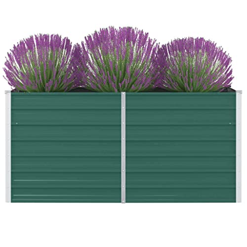 WIFESE Hochbeet 160x80x77 cm Verzinkter Stahl Grün Hochbeet Metall Hochbeete für Garten Pflanzenbett Kräuterbett Blumenkiste Dekorieren Eingang Balkon Terrasse Garten Stilvoll & Langlebig WIFESE Hochbeet 160x80x77 cm Verzinkter Stahl Grün Hochbeet Metall Hochbeete für Garten Pflanzenbett Kräuterbett Blumenkiste Dekorieren Eingang Balkon Terrasse Garten Stilvoll & Langlebig von WIFESE