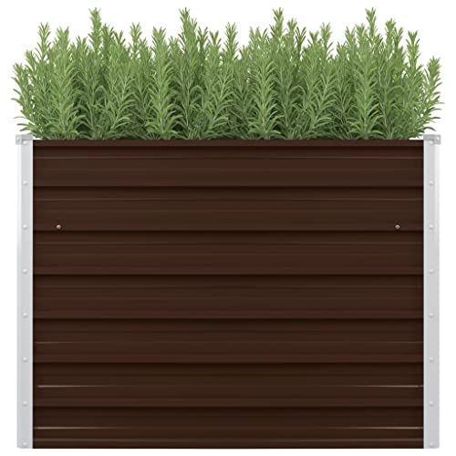 WIFESE Hochbeet Braun 100x100x77 cm Verzinkter Stahl Hochbeet Metall Hochbeete für Garten Pflanzenbett Kräuterbett Blumenkiste Dekorieren Eingang Balkon Terrasse Garten Quadratischen Form WIFESE Hochbeet Braun 100x100x77 cm Verzinkter Stahl Hochbeet Metall Hochbeete für Garten Pflanzenbett Kräuterbett Blumenkiste Dekorieren Eingang Balkon Terrasse Garten Quadratischen Form von WIFESE