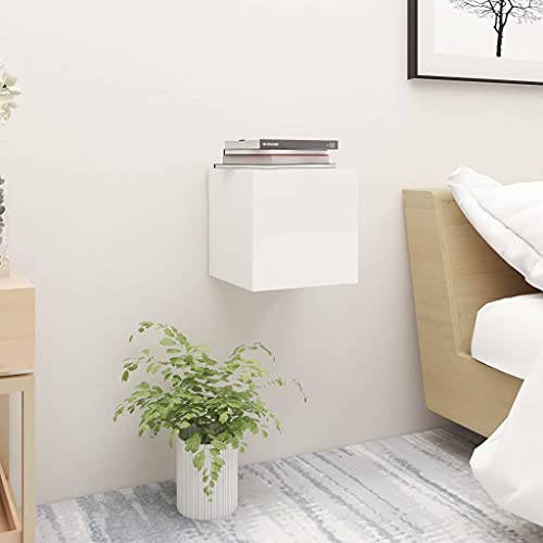 WIFESE Nachttische 30,5x30x30 cm Nachttisch Hängend NachtkäStchen Nachtkommode Wandregal mit Integrierter Schublade Nachttisch Hochglanz Weiß Schubladenbox Holz Bedside Table Kommode Holzwerkstoff WIFESE Nachttische 30,5x30x30 cm Nachttisch Hängend NachtkäStchen Nachtkommode Wandregal mit Integrierter Schublade Nachttisch Hochglanz Weiß Schubladenbox Holz Bedside Table Kommode Holzwerkstoff von WIFESE
