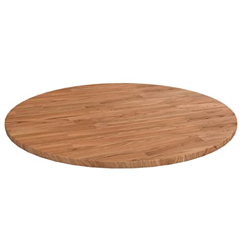 WIFESE Runde Tischplatte Hellbraun Behandeltes Eichenholz Esstisch Holzplatte Massiv Multiplex Platte KüChenarbeitsplatte Holzplatte Rund Tabletop Tischplatte Rund Massivholzplatte Ø80x1,5 cm WIFESE Runde Tischplatte Hellbraun Behandeltes Eichenholz Esstisch Holzplatte Massiv Multiplex Platte KüChenarbeitsplatte Holzplatte Rund Tabletop Tischplatte Rund Massivholzplatte Ø80x1,5 cm von WIFESE