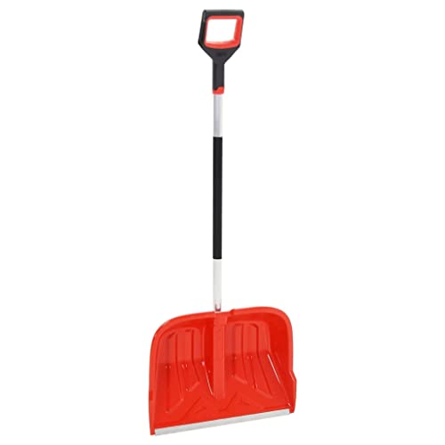 WIFESE Schneeschaufel 54,5x9x38,5 cm Schneeschild Schneefräsen Schneepflug Schneeschieber Schneefräse Snow Shovel Schneeräumer Lawinenschaufel Polypropylen Aluminium Rot von WIFESE