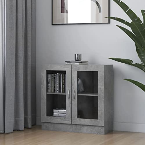 WIFESE Schrank Klein Betongrau 82,5x30,5x80 cm KüChenschrank Konsole Aktenschrank Mehrzweckschrank Garderobenschrank Sideboard Vorratsschrank SchräNke Beistellschrank WIFESE Schrank Klein Betongrau 82,5x30,5x80 cm KüChenschrank Konsole Aktenschrank Mehrzweckschrank Garderobenschrank Sideboard Vorratsschrank SchräNke Beistellschrank von WIFESE