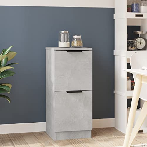 WIFESE Sideboard Betongrau 30x30x70 cm Allzweckschrank KüChenschrank Schrank Klein Kommode Schmal Flurschrank Schmal Badezimmerschrank Komodenschrank Wohnzimmerschrank von WIFESE