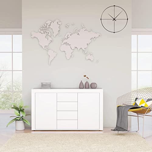 WIFESE Sideboard Hochglanz-Weiß 120x36x69 cm Holzwerkstoff Kommode KüChenschrank Schrank Klein Kommode Schmal Flurschrank Schlafzimmer Kommode Flur MöBel Badschrank Schmal Regal von WIFESE