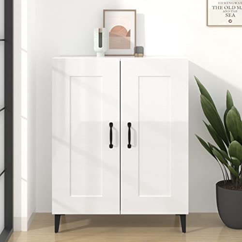 WIFESE Sideboard Hochglanz-Weiß 69,5x34x90 cm Kommode Schrank Kommode KüChenschrank Komodenschrank Kommode Flur Sideboard Schlafzimmer Unterschrank KüChe Flurschrank von WIFESE