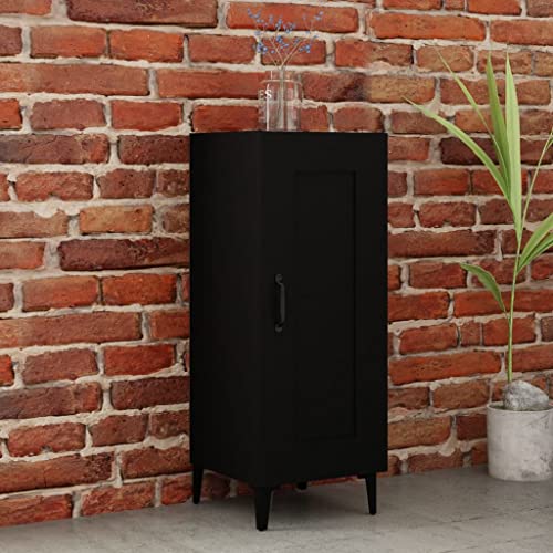 WIFESE Sideboard Schwarz 34,5x34x90 cm Schrank Klein Kommode Kommoden & Sideboards Flur Kommode WC Schrank Schmal Flur Sideboard Badezimmerschrank von WIFESE