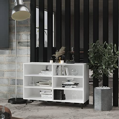 WIFESE Sideboard Weiß 103,5x35x70 cm Holzwerkstoff Kommode KüChenschrank Schrank Klein Kommode Schmal Flurschrank Schlafzimmer Kommode Flur MöBel Badschrank Schmal Regal von WIFESE