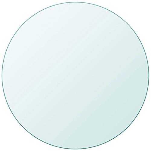 WIFESE Tischplatte 50 cm Rund - Couchtisch Esstisch Glasplatte Multiplex Platte KüChenplatte Arbeitsplatte aus GehäRtetem Glas von WIFESE