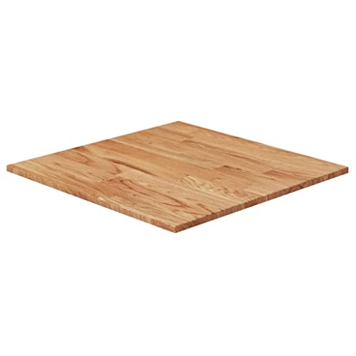 WIFESE Tischplatte Quadratisch 60x60x1,5cm Behandelte Eiche Couchtisch Esstisch Holzplatte Massiv Tabletop Massivholzplatte Tischplatte Massivholz Tischplatte Eiche Tischplatte Holz Hellbraun von WIFESE