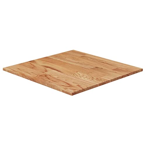 WIFESE Tischplatte Quadratisch Hellbraun Behandelte Eiche Couchtisch Tabletop Esstisch Holzplatte Massiv Tischplatte Massivholzplatte Tischplatte Eiche Tischplatte Holz 40x40x1,5cm von WIFESE