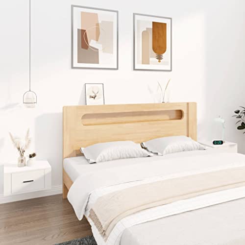 WIFESE Wand-Nachttische 2 STK. Weiß 50x36x25 cm Nachtschrank Nachtkästchen Bedside Table Nightstand Nachtkonsole für Schlafzimmer Wohnzimmer Stabil Langlebig Multifunktional Eleganter Stil WIFESE Wand-Nachttische 2 STK. Weiß 50x36x25 cm Nachtschrank Nachtkästchen Bedside Table Nightstand Nachtkonsole für Schlafzimmer Wohnzimmer Stabil Langlebig Multifunktional Eleganter Stil von WIFESE