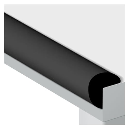 Schaumstoff-Sicherheitsstreifen, L Form Kantenschutz Eckenschutzstreifen, Selbstklebend Kinder Antikollisionsstreifen Für Tisch Stuhl TV-Bank Möbel Bett (Color : Black, Size : 5m/16.4ft) von WIGING