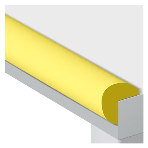 Schaumstoff-Sicherheitsstreifen, L Form Kantenschutz Eckenschutzstreifen, Selbstklebend Kinder Antikollisionsstreifen Für Tisch Stuhl TV-Bank Möbel Bett (Color : Yellow, Size : 2m/6.56ft) von WIGING