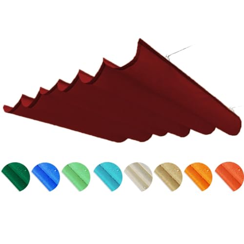 WIGING Einziehbar Welle Sonnenschutzsegel, Wasserdicht Regenfest UV-beständig Schattenabdeckung Mit Montagesatz Für Outdoor Pergola Wintergarten Terrasse Deck Hof von WIGING