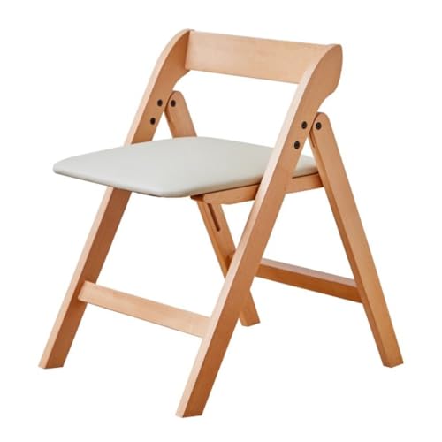 Gepolsterte, faltbare Stühle mit Massivholzrahmen, tragbare Küchenstühle, stapelbar und montiert, Akzentstühle für Gäste, Büro, Hochzeit und Party (Stil 1) von WIGSELBL