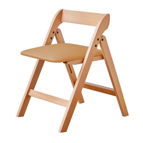 Gepolsterte, faltbare Stühle mit Massivholzrahmen, tragbare Küchenstühle, stapelbar und montiert, Akzentstühle für Gäste, Büro, Hochzeit und Party (Stil 2) von WIGSELBL