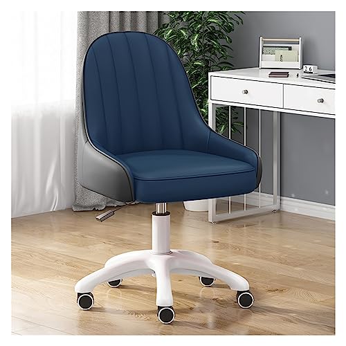 WIGSELBL Ergonomischer Bürostuhl, um 360° drehbar, Schreibtischstühle, Kunstleder mit Rädern, Kosmetikstühle für Zuhause, modern, gepolstert, drehbar, Loungesessel, Computerstuhl mit Rückenlehne von WIGSELBL