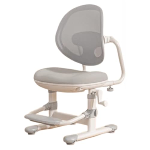 WIGSELBL Ergonomischer Schreibtischstuhl aus Netzstoff, für Kinder, Studenten, Büro, Computerstuhl mit verstellbarer Höhe und Lendenwirbelstütze (grau) von WIGSELBL