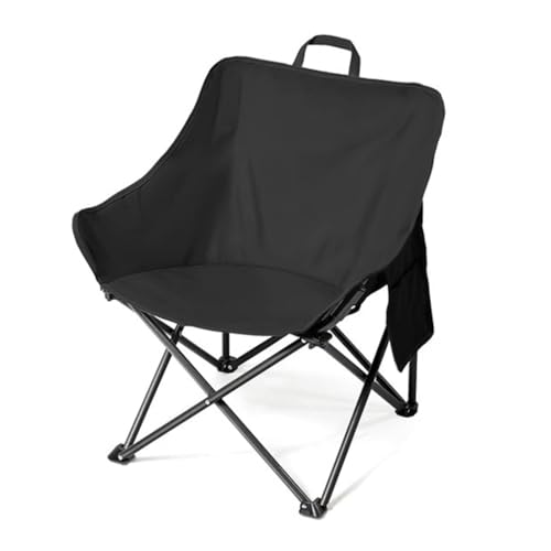 WIGSELBL Tragbarer Rasenstühle, Campingstuhl für Erwachsene, faltbare Strandstühle, leicht zum Angeln, Camping und Picknick, kompakte Klappsitze für den Außenbereich (Nero) von WIGSELBL