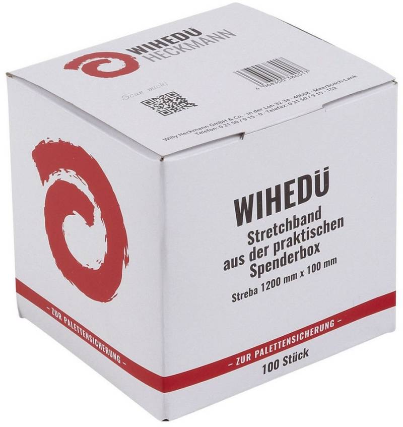 WIHEDÜ Dekorationsfolie Stretchband in Box - 10 x 120 cm, Folie transprent, 100 Stück von WIHEDÜ