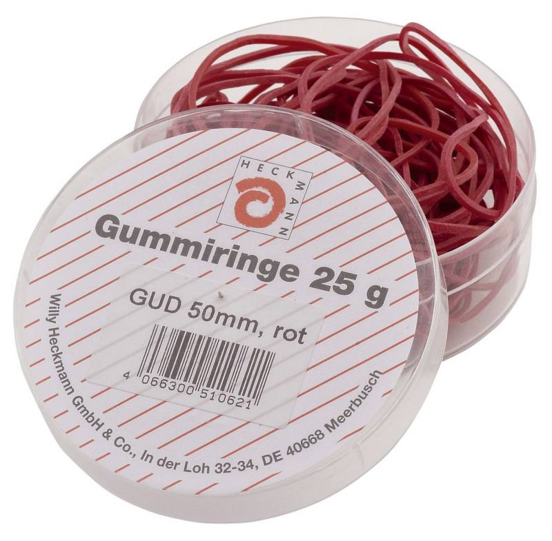 WIHEDÜ Gummiband Wihedü 510.062 Gummiringe - Ø50 mm, Dose mit 25g, rot von WIHEDÜ