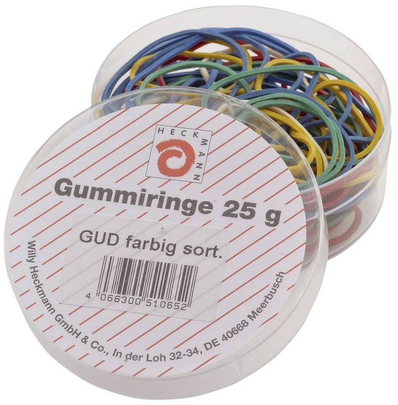 WIHEDÜ Gummiband Wihedü 510.065 Gummiringe - farbig sortiert, Dose mit 25g von WIHEDÜ