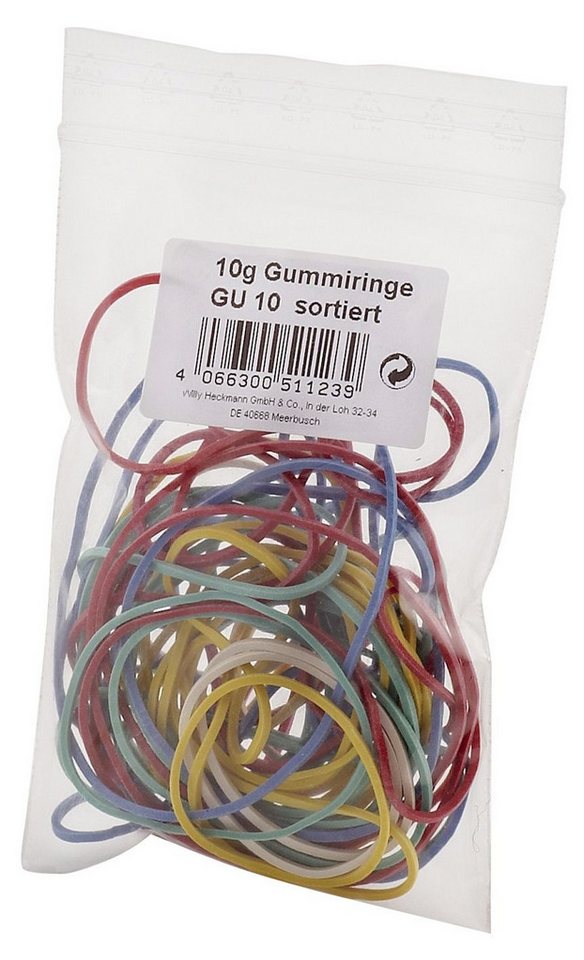 WIHEDÜ Gummiband Wihedü 510.123 Gummiringe - farbig sortiert, 10g von WIHEDÜ