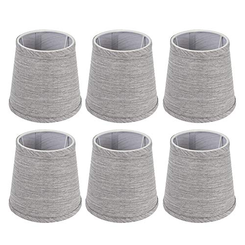 6pcs Lampenschatten Modern Light Cover Stoff Inneren Film Europäischer Stil für Kronleuchter Wandlampe mit E14 Schnittstelle von WIHFHGZ
