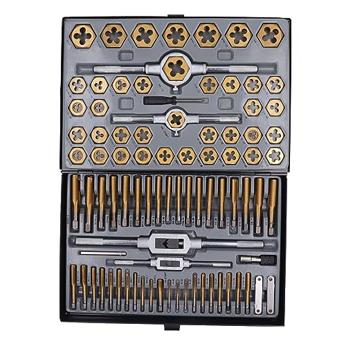 86PCS Tap Sterben Set Überzogene Hartmetall Wesentliche Threading Rethreading Tool Kit 86PCS Tap Sterben Set Überzogene Hartmetall Wesentliche Threading Rethreading Tool Kit von WIHFHGZ