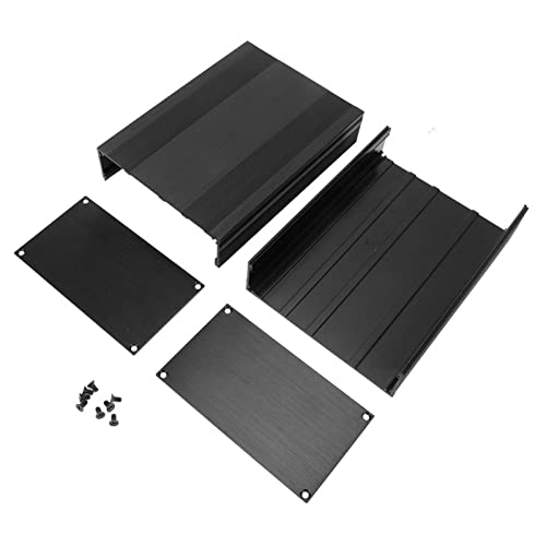 Aluminiumgehäuse schwarz DIY Aluminiumlegierung split Gehäuse für Elektronik Platine mit guter Wärmeableitung und EMV Abschirmung von WIHFHGZ