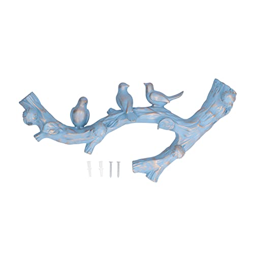 Bird Wall Hook - Harzmaterial Dekoratives Kleiderbügel mit einzigartigem Abzweigdesign für Handtücher Robe Hats Jacken Easy Stick - Auf Installation für Home Kitchen Café Café (type 1) von WIHFHGZ