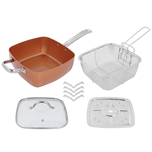 Edelstahlpfanne Set 4 Teilig, Bratpfannen Unbeschichtet, Multifunktional, Für Induktion Und Backofen - Großes Fassungsvermögen, Gleichmäßige Hitzeverteilung, Ideal Für Vielfältig von WIHFHGZ