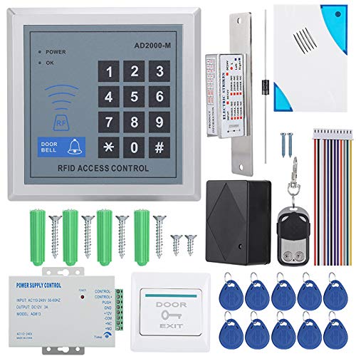 Elektrischer Türöffner mit Codeschloss, Einzel Türsummer, Zugangskontrolle per Karte, Passwort - Remote Steuerung, Karten- und Passwortfunktion, Sicher für Büro und Zuhause von WIHFHGZ