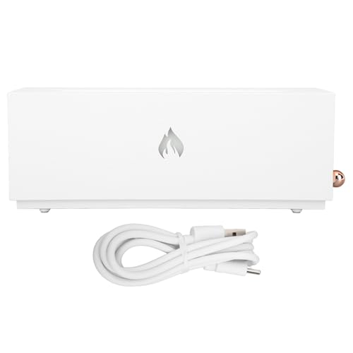 Flammen Diffusor Luftbefeuchter Mit 3D Kaminoptik, 320ml, Automatische Abschaltung, Schwarz - Duftspender Für Wohnung, Stimmungsvolle Farbwechsel, Leise Für Schlafzimmer Und Büro (Typ 2) von WIHFHGZ